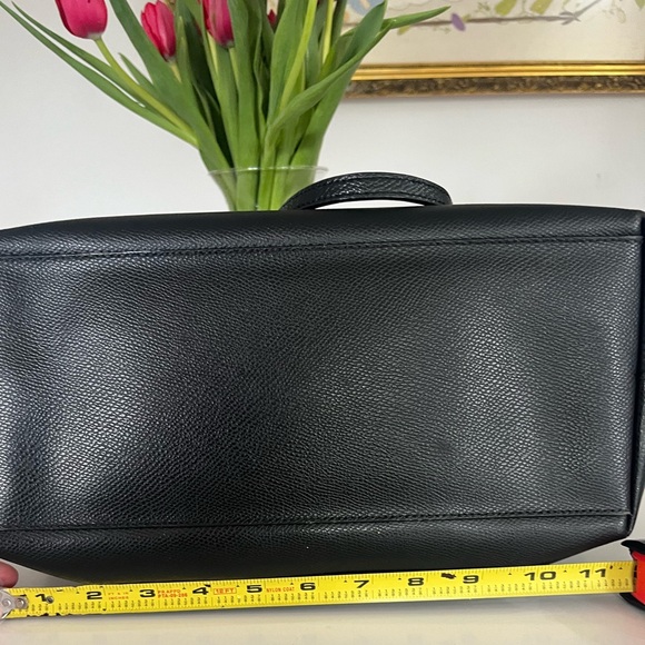 Coach Black Pebbled Leather Tote - Picture 13 of 15